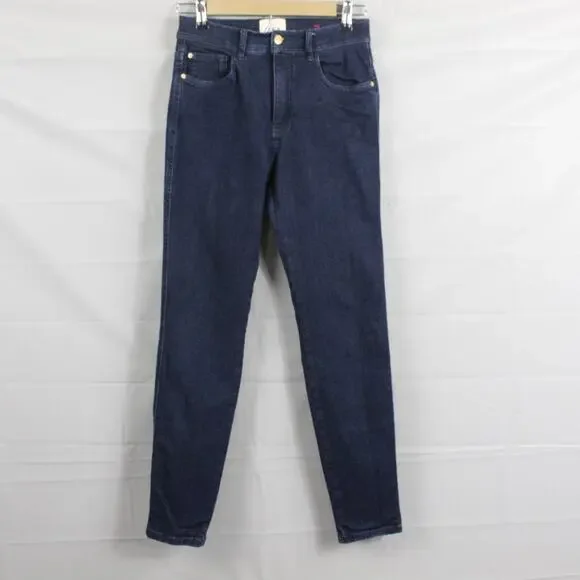 Sezane Jeans Womens 29 Brut Sexy Straight Slim Blue Quiet Luxury Minimalist - Picture 3 of 16
